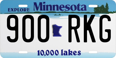 MN license plate 900RKG