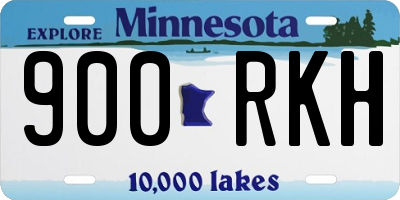 MN license plate 900RKH