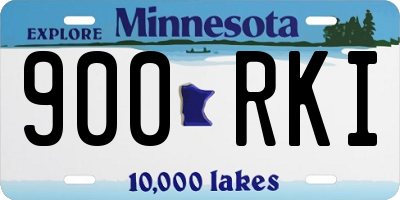 MN license plate 900RKI