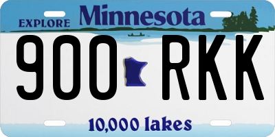 MN license plate 900RKK