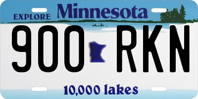 MN license plate 900RKN