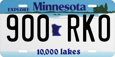 MN license plate 900RKO
