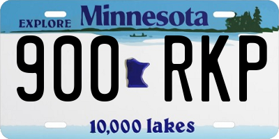MN license plate 900RKP