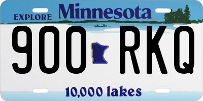 MN license plate 900RKQ