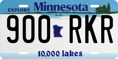 MN license plate 900RKR