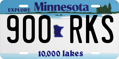 MN license plate 900RKS