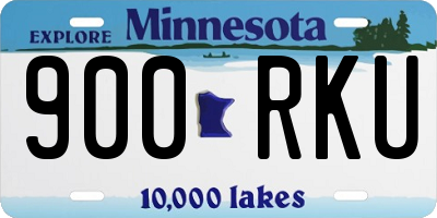 MN license plate 900RKU