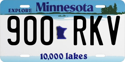 MN license plate 900RKV