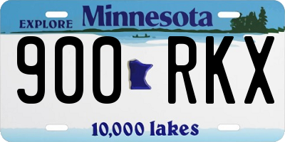 MN license plate 900RKX