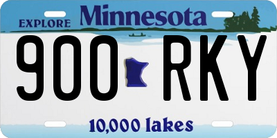 MN license plate 900RKY