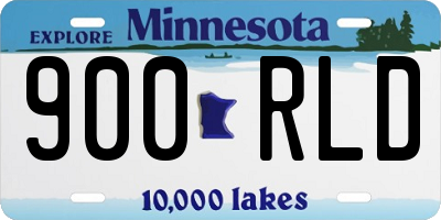 MN license plate 900RLD