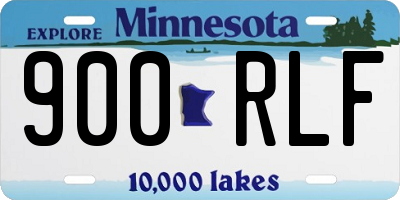 MN license plate 900RLF
