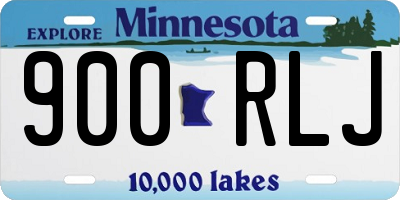 MN license plate 900RLJ