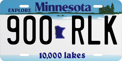 MN license plate 900RLK