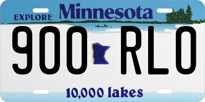 MN license plate 900RLO