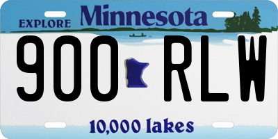 MN license plate 900RLW