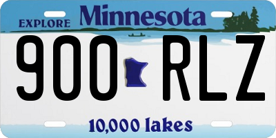 MN license plate 900RLZ