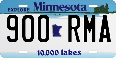 MN license plate 900RMA