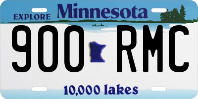 MN license plate 900RMC