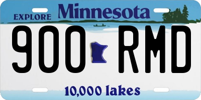 MN license plate 900RMD