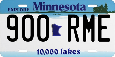 MN license plate 900RME