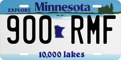 MN license plate 900RMF