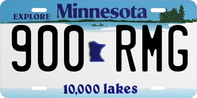 MN license plate 900RMG
