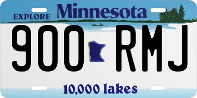 MN license plate 900RMJ