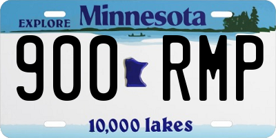MN license plate 900RMP