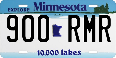 MN license plate 900RMR