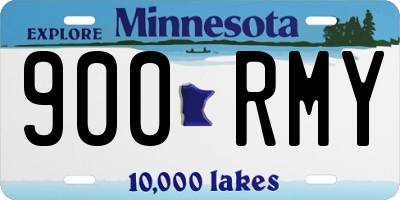 MN license plate 900RMY