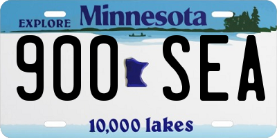 MN license plate 900SEA