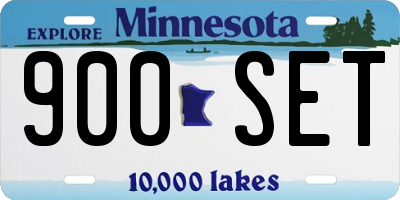 MN license plate 900SET
