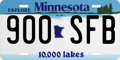 MN license plate 900SFB