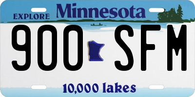 MN license plate 900SFM