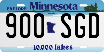 MN license plate 900SGD