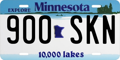 MN license plate 900SKN