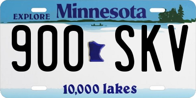 MN license plate 900SKV