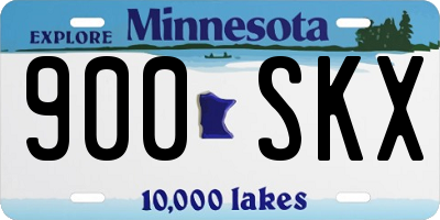 MN license plate 900SKX
