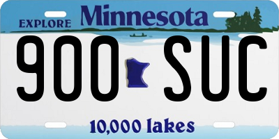 MN license plate 900SUC