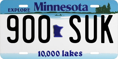 MN license plate 900SUK
