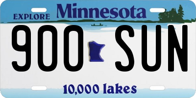 MN license plate 900SUN