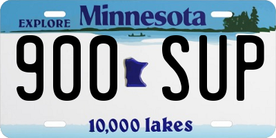 MN license plate 900SUP