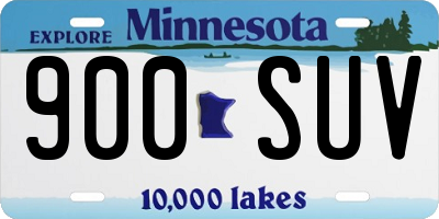 MN license plate 900SUV