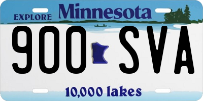 MN license plate 900SVA