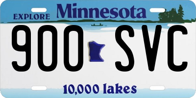 MN license plate 900SVC