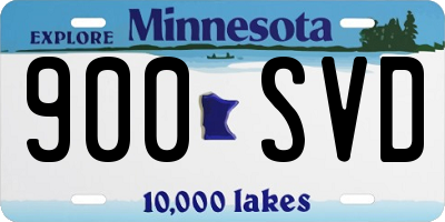 MN license plate 900SVD