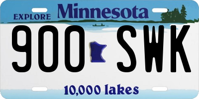MN license plate 900SWK