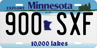 MN license plate 900SXF