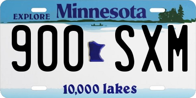 MN license plate 900SXM